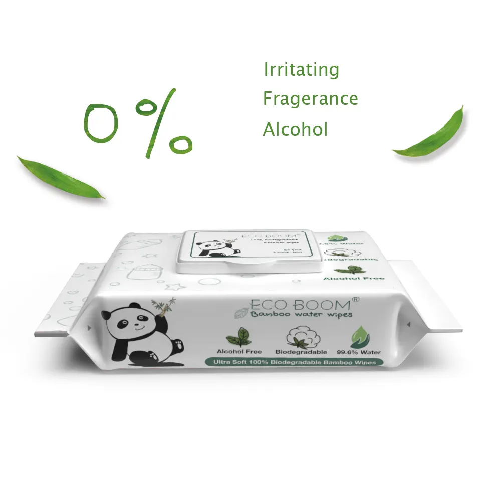 OEM ODM bamboo disposable bamboo Water Natural Organic Cleaning eco hand wet baby wipes