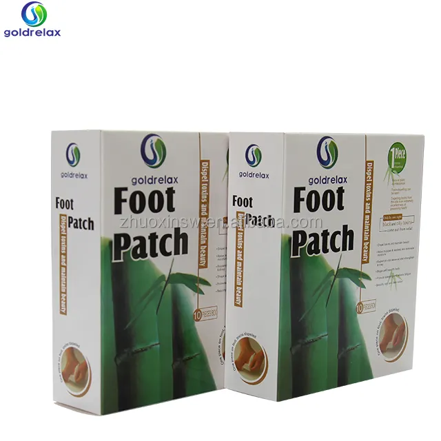 Daily Use Nature Bamboo Vinegar Detox Foot Patch 10pcs/Box for 5 Days Use Healthcare Supply