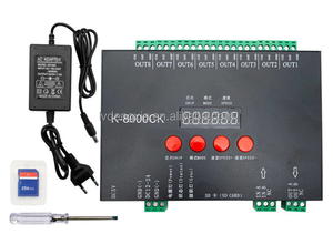LED Pixel Controller Programmable K-8000ck K8000CK Digital DMX SPI Signal Controller With SD Card <strong>Software</strong> <strong>Programming</strong>