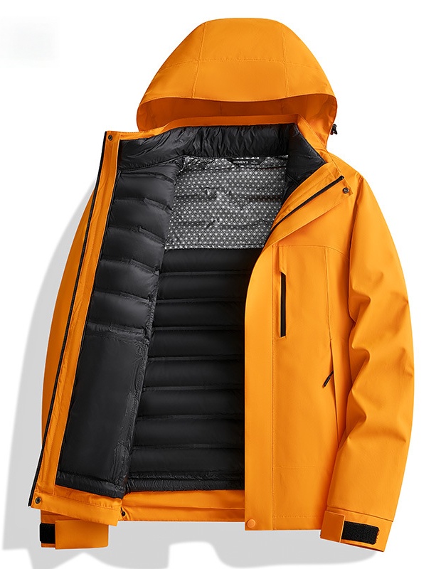 Acolchado para hombre estilo naranja.