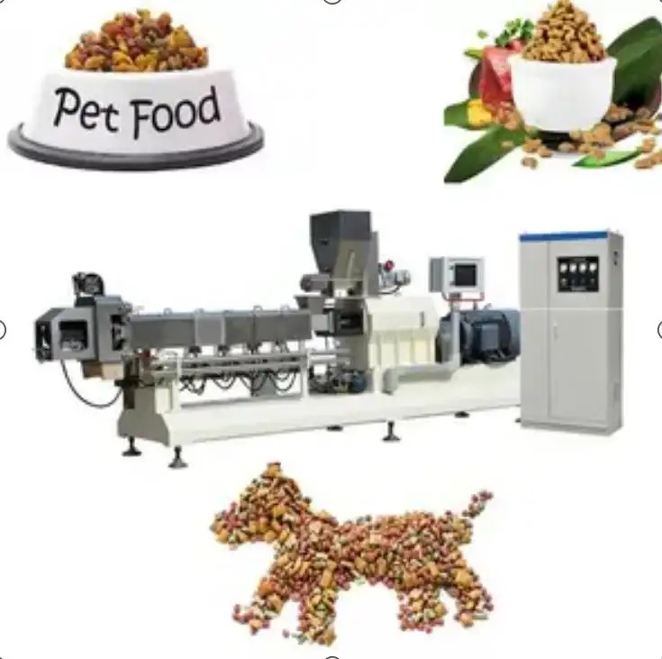 Mesin ekstruder makanan anjing peliharaan mesin makanan anjing Kimble garis produksi ekstruder jalur produksi makanan hewan peliharaan