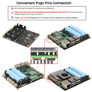 X1201 Geekworm Raspberry Pi 5 18650 up V1 1 1 scheda di gestione della potenza con accensione automatica per Pi 5 - Product Image 5