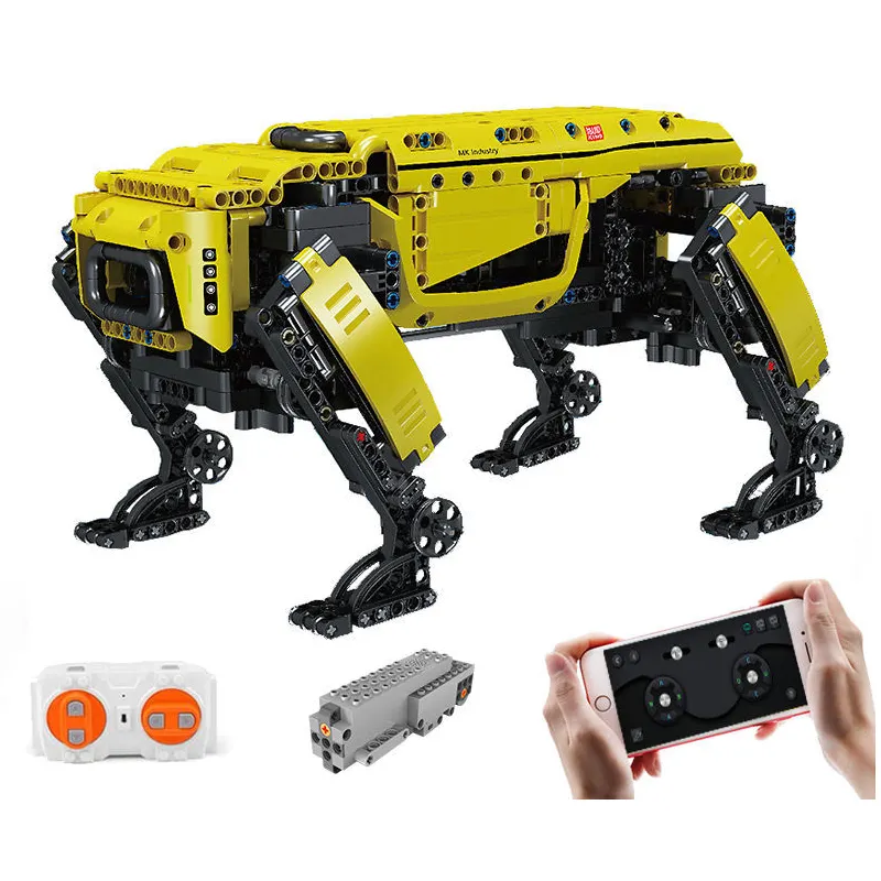 Moule King Technic Rc Robot Chien Bloc de Construction Enfants Éducatif Programmable Électrique MOC Construction Brique Jouets Pour Garçon Cadeau 15066
