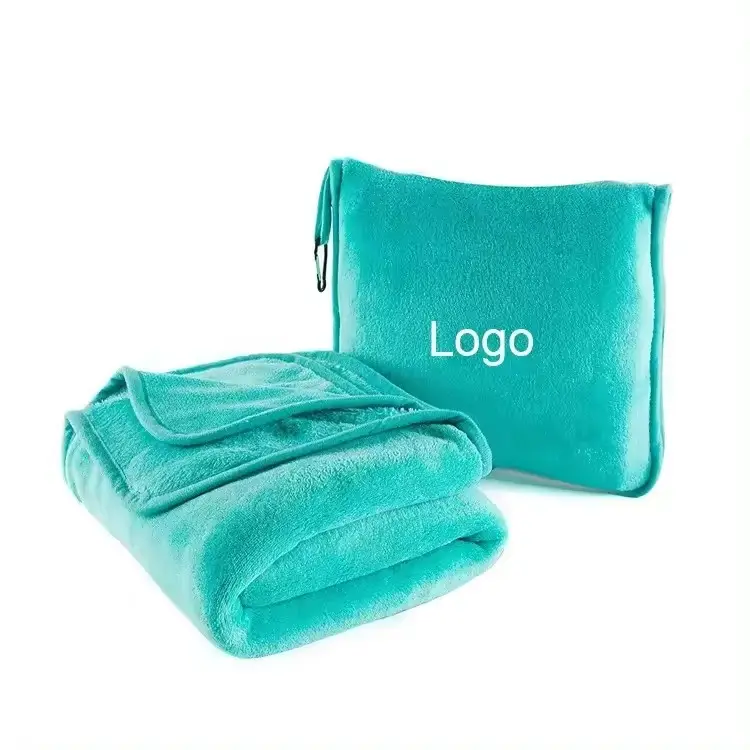 Двухцелевое дорожное одеяло на молнии с сумкой и подушкой