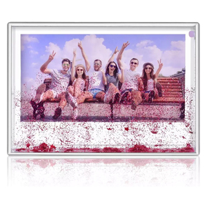 Su kar küresi reçine akrilik fotoğraf çerçevesi 4*6 plastik resim ekle kar küresi ile yüzen GLITTER - Product Image 5