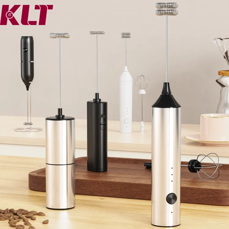 Minimalistische Elektrische Mixer Handautomatische Mini Melkschuimer Klop Elektrische Melkschuimer Met Standaard