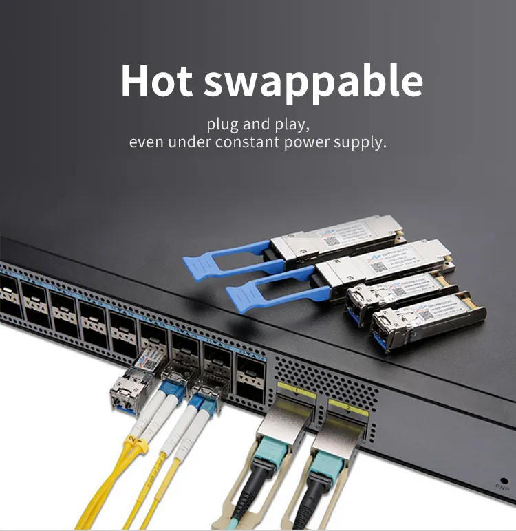 100G Qsfp28 Er4 40Km Lc Dm Sm Modules 1295.56nm 1300.05nm 1304.58nm 1309 14nm Duplex Lc Stopcontact Fiber Optische Transceiver