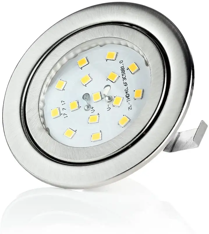 Luz LED empotrada o montada en superficie de 12V, carcasa de aluminio de 2 vatios, para muebles y gabinetes