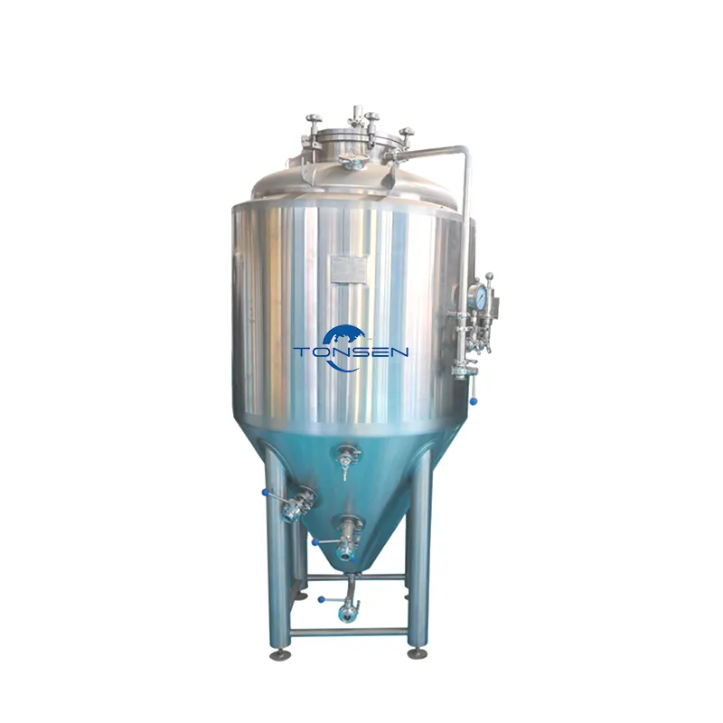 Tonsen Stainless Steel 100-500L tangki penyimpanan Fermenter anggur Yogurt susu fermentasi dengan Agitator