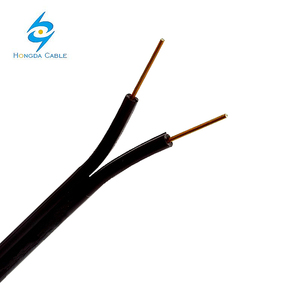 18/2 22/2 ölçer bir çift 2x0.8mm 2x1.0mm PE yalıtım bakır açık hava ikiz paralel telefon bırakma teli - Product Image 2