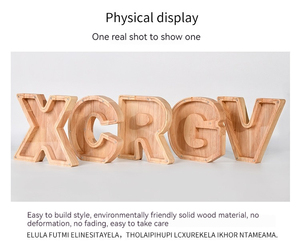 <strong>Best</strong>-selling Wooden <strong>Toy</strong> 26 Letter Piggy Bank Montessori Education Other <strong>Toys</strong> for Children to Entertain Creative Diy Alphabe - Product Image 6