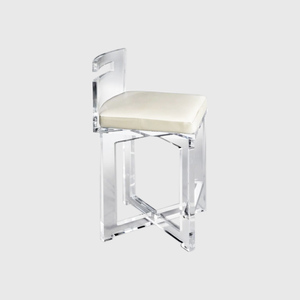 Acrylic thấp trở lại thanh phân <span class=keywords><strong>lucite</strong></span> barstool với xử lý rõ ràng thanh phân sang trọng Acrylic ghế đồ nội thất nhà cho phòng khách - Product Image 4