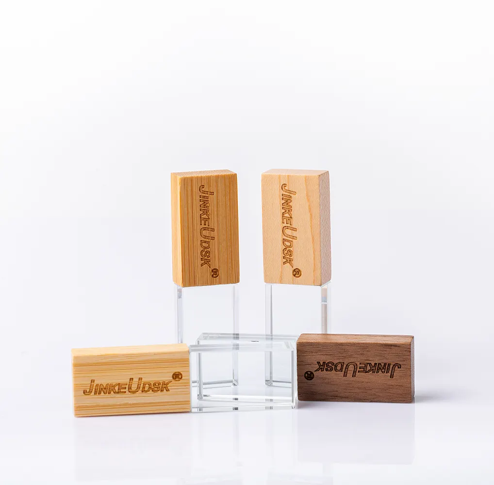 Gravação a laser de madeira 16 gb usb, presente de casamento, logotipo personalizado, pen drive, memória com presentes de madeira