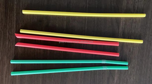 Boba-pajita para beber zumo de té, Pajita blanca, negra, amarilla, verde, roja, PLA - Product Image 6