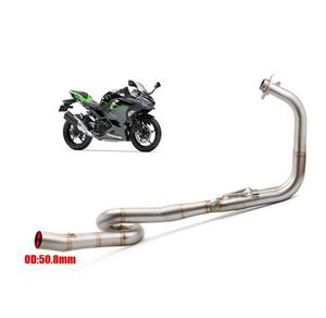 Slip-on Exhaust System Motorcycle <strong>Header</strong> Mid Link Pipe for KawaZ400 Nin-ja <strong>400</strong> 2017 - 2022