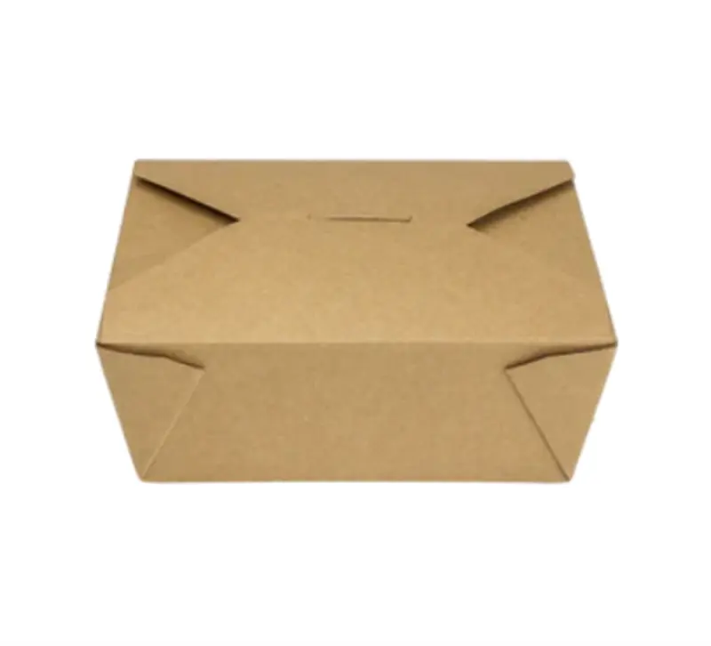 Kertas daur ulang pengambil wadah makanan, kotak makan siang makanan Kraft besar