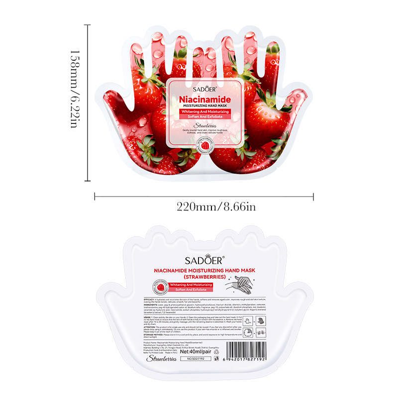 Maschera per le mani alla fragola