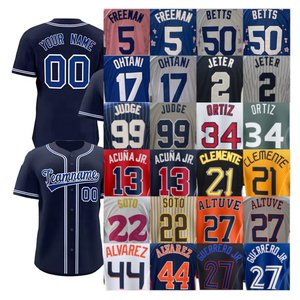 Mới Chất Lượng Cao Đội Thể Thao Nhanh Chóng Khô Lưới Thêu Ohtani Acuna Jr Guerrero Lindor Tùy Chỉnh Bóng Mềm Áo Sơ Mi Mặc Bóng Chày Jersey - Product Image 2