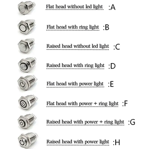 中国スイッチ8Mm/10Mm/12Mm/16Mm/19Mm/22Mm/25Mm/28Mm/30Mmオンオフボタン金属プッシュボタンコネクタ付きLEDプッシュボタンライト - Product Image 4