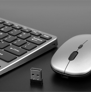 Juego de teclado inalámbrico recargable, teclado y ratón portátil ultrafino para PC, escritorio, ordenador y Notebook - Product Image 4
