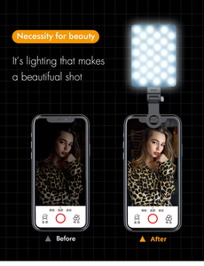 Fosoto Mini Selfie LED Video kamera işıkları cep telefonları ve bilgisayarlar için sıcak satış şarj edilebilir cep telefonu dolgu ışığı