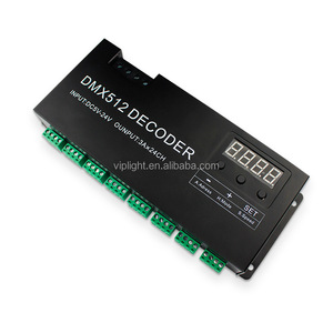 DC5-24V DMX 512 Decoder DMX512-24CH Anzeige DMX512 LED-Controller 24 Stromkreise Kanal
