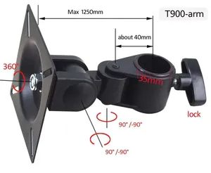 20kg LCD-6T Full Motion Monitor <strong>Mount</strong> Parts 10&quot; 24&quot; 27&quot; Tilt Swivel LCD Wall Bracket 360 Rotate Monitor Pipe <strong>Mount</strong> - Product Image 4