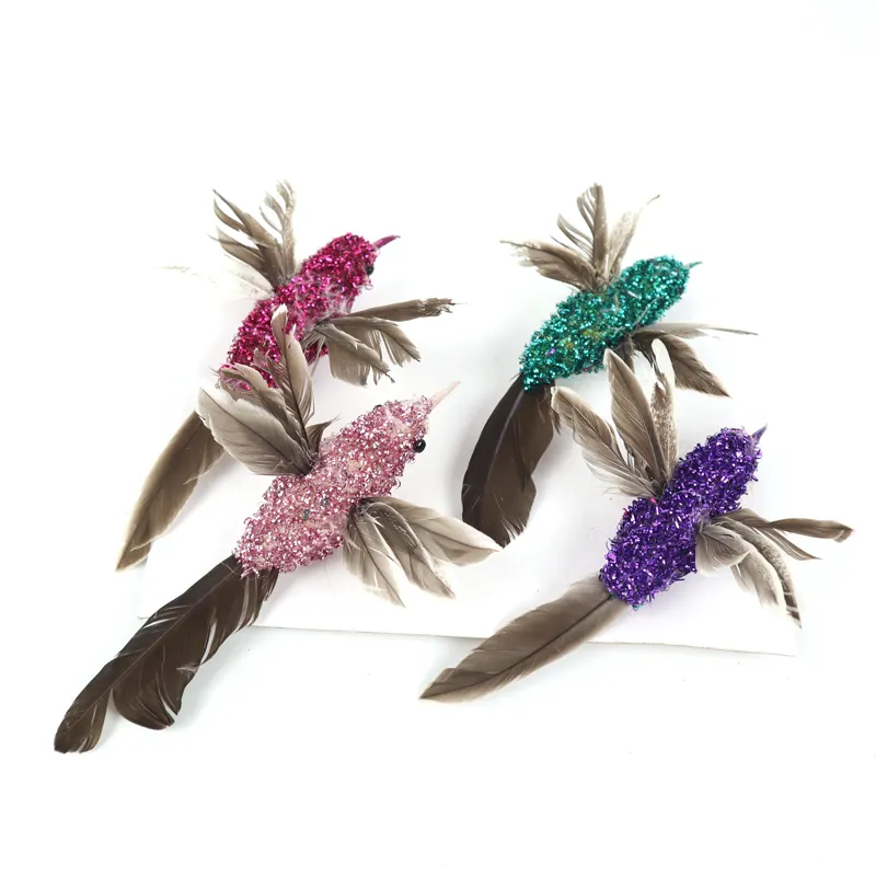 2023 nuevo artículo artificial ala voladora colibrí hecho a mano hermoso pájaro Artificial para sombreros al por mayor selecciones florales
