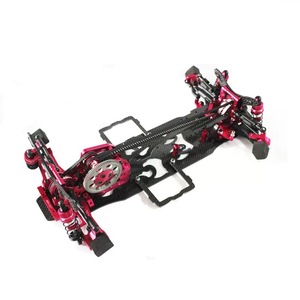 D4 4WD 2WD合金 & カーボンRCカーフレームキット4ホイールベース付き256mm 1/10ドリフトカーシャーシ - Product Image 1