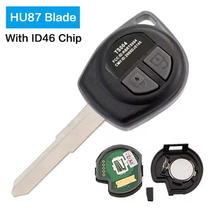 2 Tasten Remote Autos chl üssel anhänger Shell HU87 Blade ID46 Chip Fit für SUZUKI Swift Ignis SX4 Alto Key Case Cover - Product Image 3