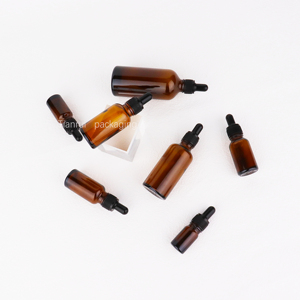 Özelleştirmek 5ml 10ml 15ml 20ml 30ml 50ml 100ml şık Amber cam 2 oz uçucu yağ için cam damlalık şişeleri saç serum şişe - Product Image 1