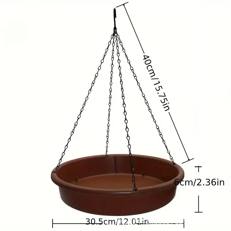 Bassin de bain d'oiseaux-grande taille-rouge profond
