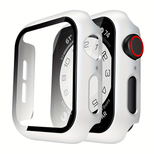 IPhoneと互換性のあるAppleWatchシリーズ8/7/6/5/4/SE用の超薄型ホワイトウォッチスクリーンプロテクター - Product Image 1