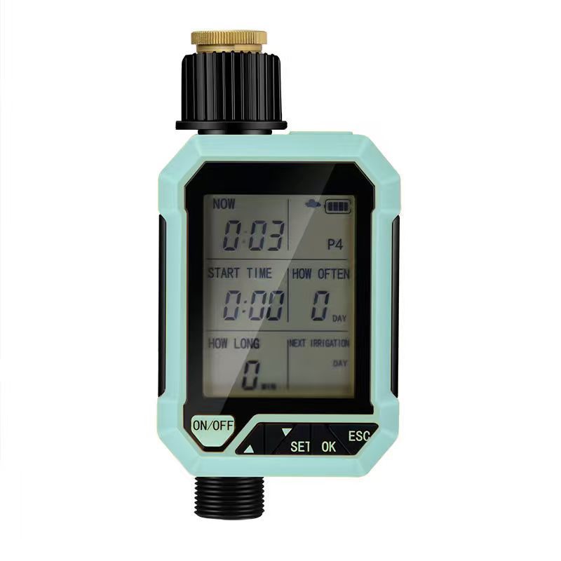 Dispositivo de riego automático de pantalla grande amarillo