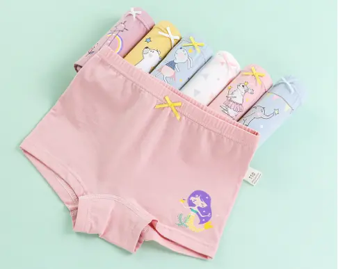 Ropa interior de algodón personalizada para niños, Bóxer estampado bonito para niñas, calzoncillos de moda para bebé, ropa interior a buen precio