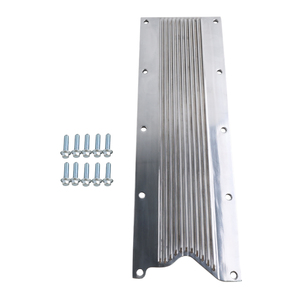 High Performance <strong>Parts</strong> for LS Swap <strong>LS1</strong>/LS6 4.8 5.3 5.7 6.0 Polished Aluminum Finned Valley Cover Silver - Product Image 1
