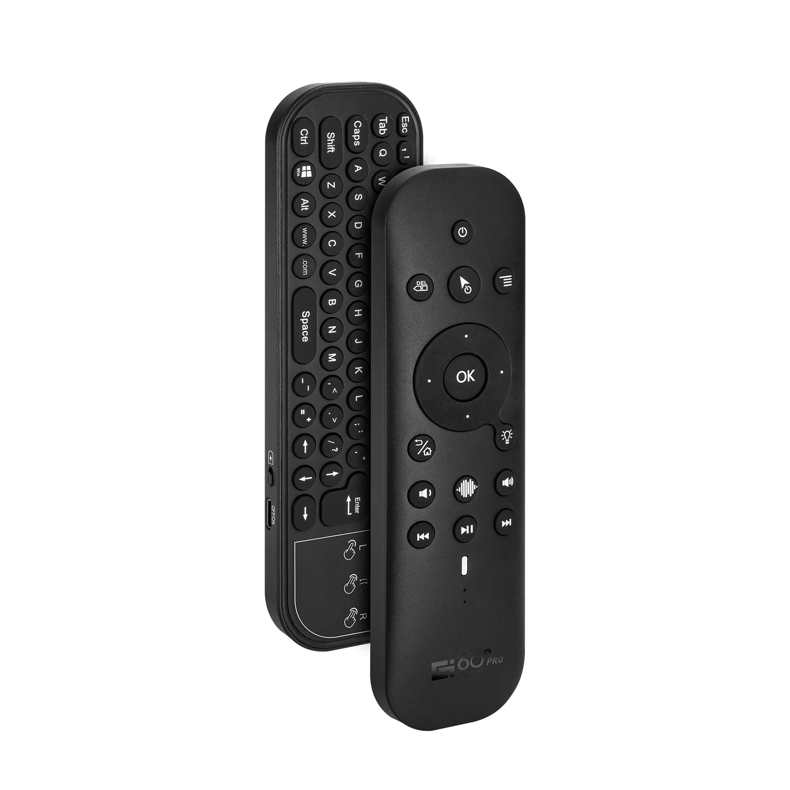 Giroscopio inalámbrico con control remoto por voz para android tv box y PC, Mini teclado con retroiluminación para android tv, G60S PRO BT 2,4 GHz