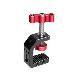Metal kamera masası C kelepçe dağı standı ile 1/4 3/8 vida deliği için DSLR kamera fotoğraf Led Video dolgu işığı masaüstü braketi - Product Image 1