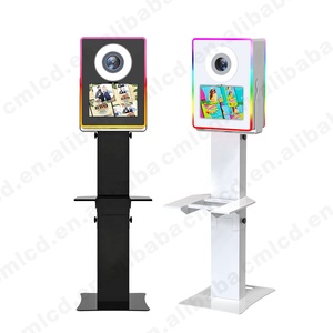 Photobooth yüzey Pro 4/5/6/7/7 +/8/9/X 12.3 inç veya 12.9 inç iPad selfie fotoğraf kabini LED flaş halka ışık DSLR kamera yazıcı - Product Image 3