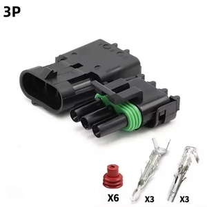 1 2 3 4 6Pin Way Delphi 2,5 GM Automotive Female Male Weather Pack Enchufe eléctrico Conectores de automóvil - Product Image 4
