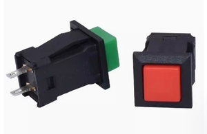 ロック付き赤いDS-429A 10MM 2PIN自己ロックスクエア押しボタンスイッチ