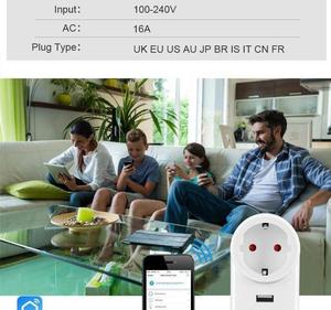 Control de dientes azul BSD31, dispositivo con USB dual, sin monitor de energía, se puede adaptar a varias especificaciones, enchufe inteligente, toma extendida, tuya 16A - Product Image 4