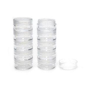 10 gramm 10g mehr schicht iges kosmetisches stapelbares Pulver glas billiges Mini-Klarglas 5g 5 Schichten für jedes Set