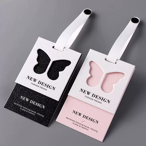 Groothandel op maat gemaakte logo papieren hangtags, lage minimale bestelhoeveelheid, gerecycled luxe gestanste vorm voor kleding & tassen - Product Image 3