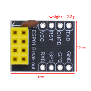 USB zu ESP8266 ESP-01 WLAN-Modul ESP-01S ferner serieller Port WLAN-Sensor-Transceiver kabelloses Board ESP01S Breakout-PCB-Adapter - Product Image 5