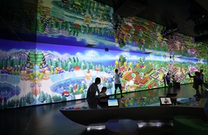 מסך גדול חיישן לייזר דיוק גבוהה חיישן קיר אינטראקטיבי מקרן קיר הקסם 3D משחק הקרנה קיר אינטראקטיבי