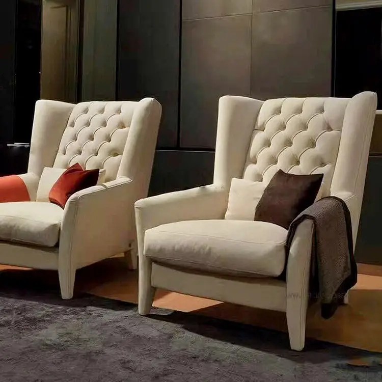 Banket Evenement Meubels Enkele Fauteuil Italië Luxe Hoge Kwaliteit Import Lederen Sofa