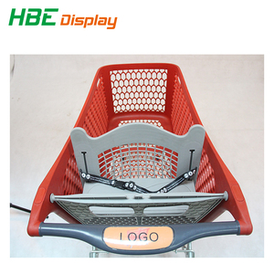 220L 180L Metal Supermarket Shopping <strong>Trolleys</strong> with Coin <strong>Lock</strong> Mesh Structure Folding Feature Store-Friendly Design - Product Image 4