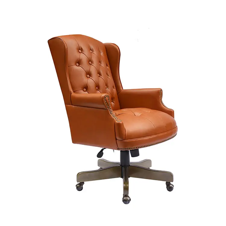 Factory Custom Ergonomic Computer PU Leather Chair High Back Swivel Office Chair