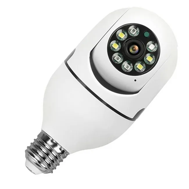 2MP E27 lampadina telecamera visione notturna automatica umana monitoraggio Monitor di sicurezza interna